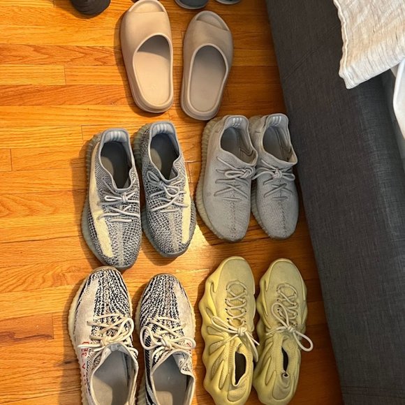 Yeezy 's (7 pair) various styles worn + lightly worn - Picture 1 of 16